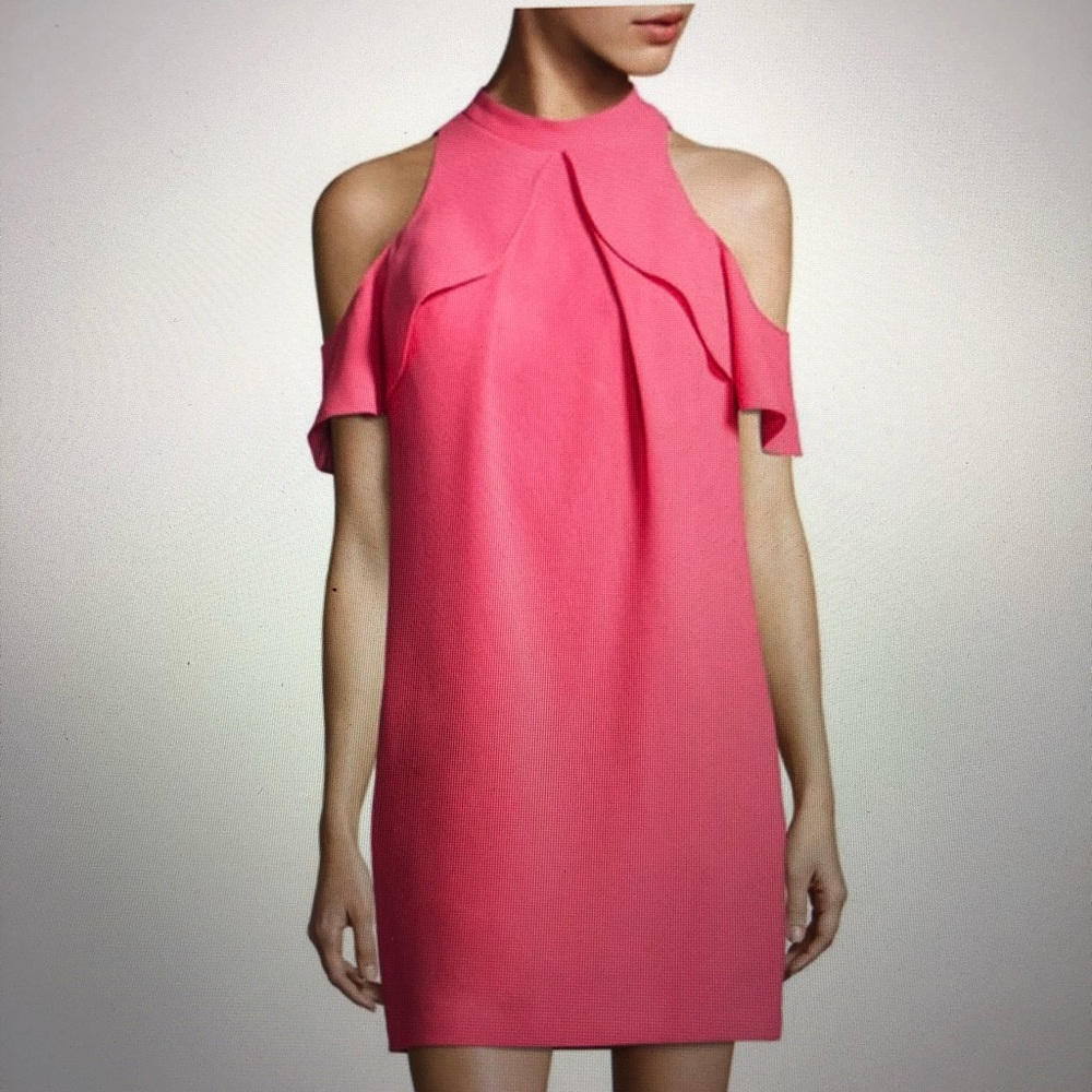 Trina Turk Amado Cold-Shoulder Crepe Dress Size 2